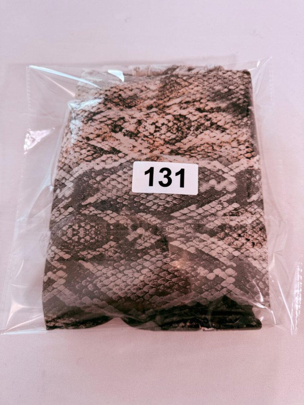 Krisa Snake Print Wrap Skirt Size M Asymmetrical Midi Silk Blend Look EUC - Picture 8 of 8